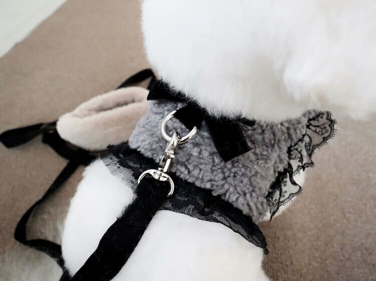 即納 Mink Fur Harness グレー
