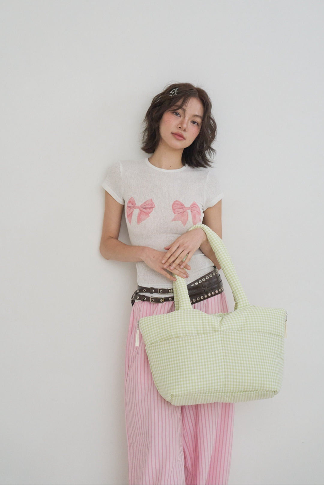 Wide Bag プレイドグリーン