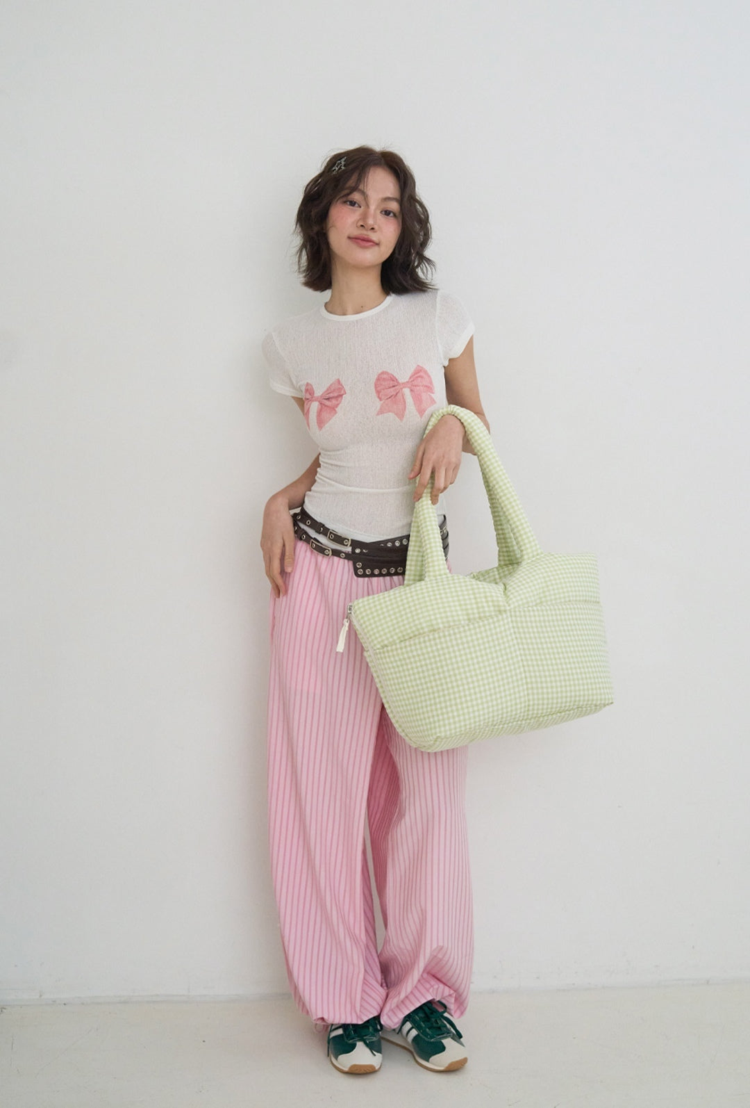Wide Bag プレイドグリーン