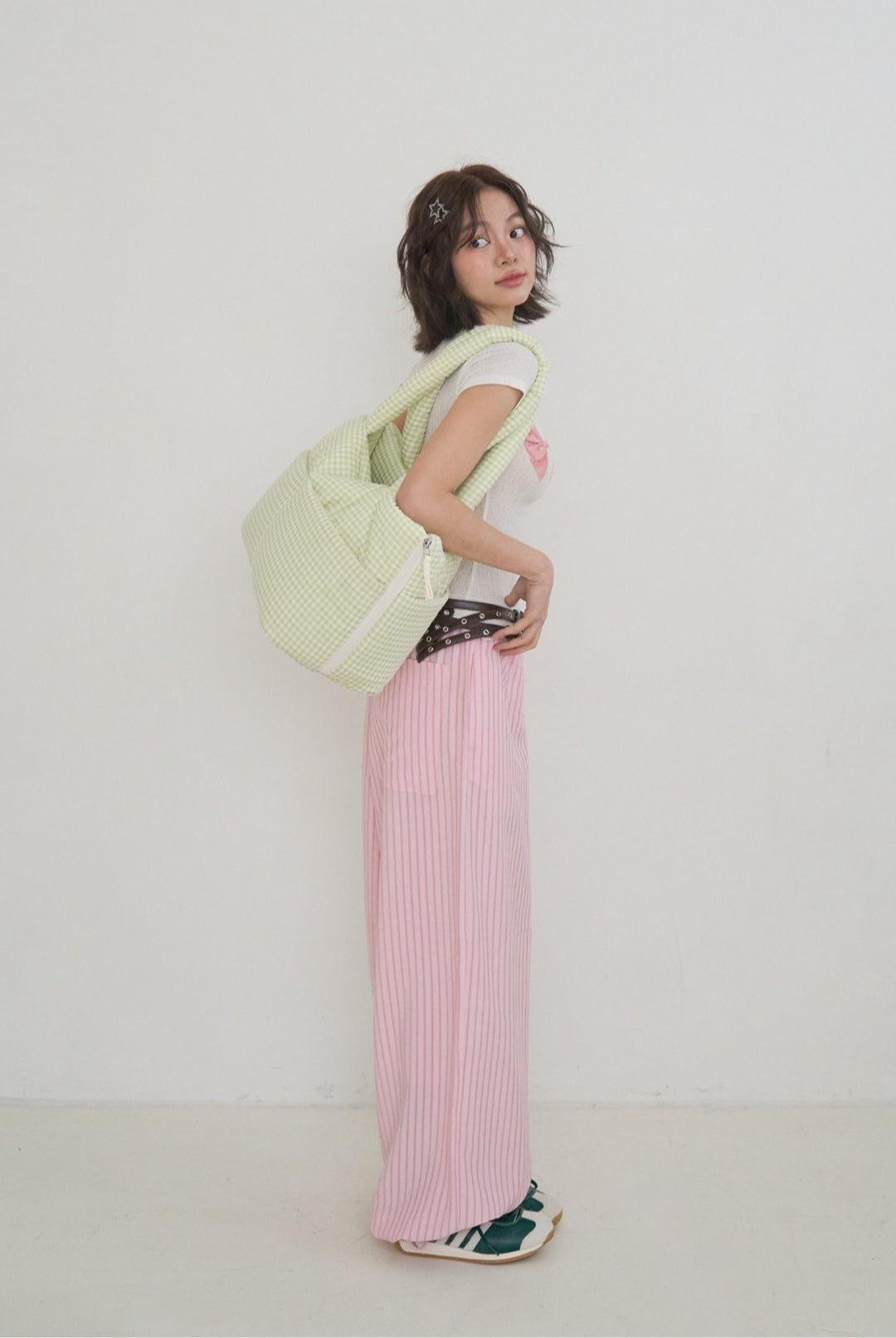 Wide Bag プレイドグリーン
