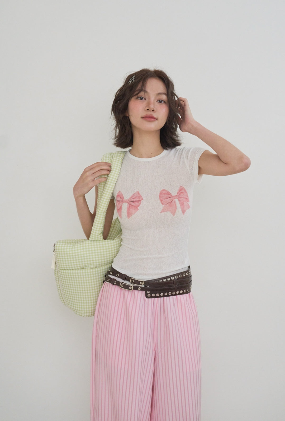 Wide Bag プレイドグリーン