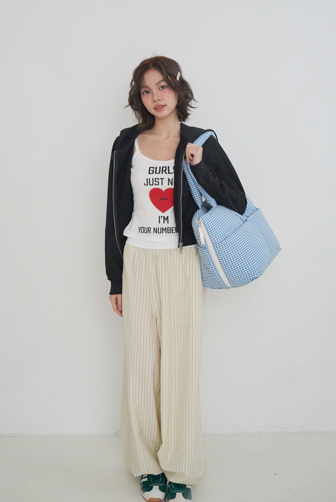 Wide Bag プレイドブルー