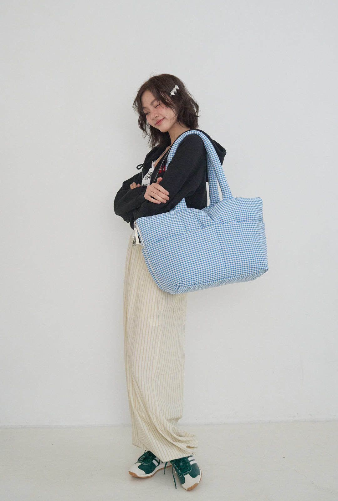Wide Bag プレイドブルー