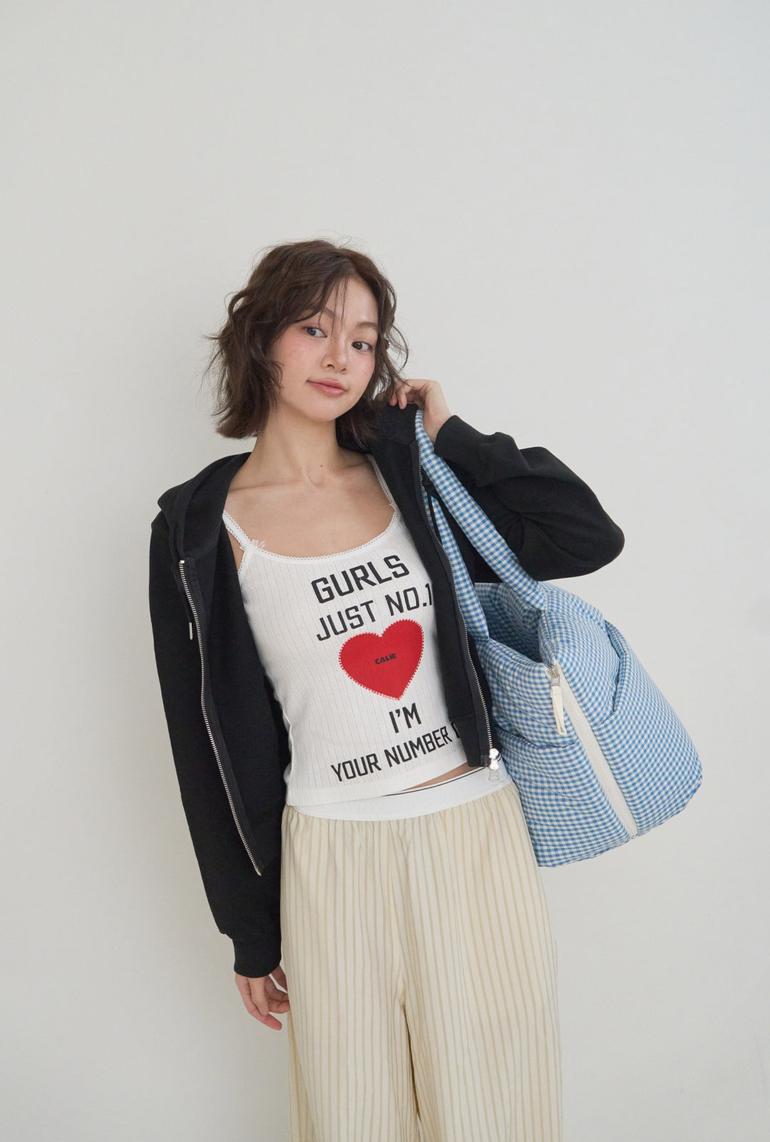 Wide Bag プレイドブルー