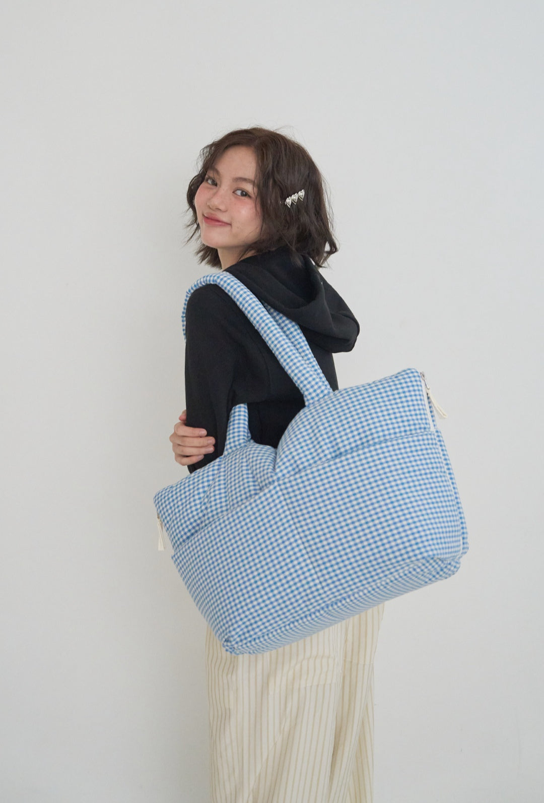 Wide Bag プレイドブルー
