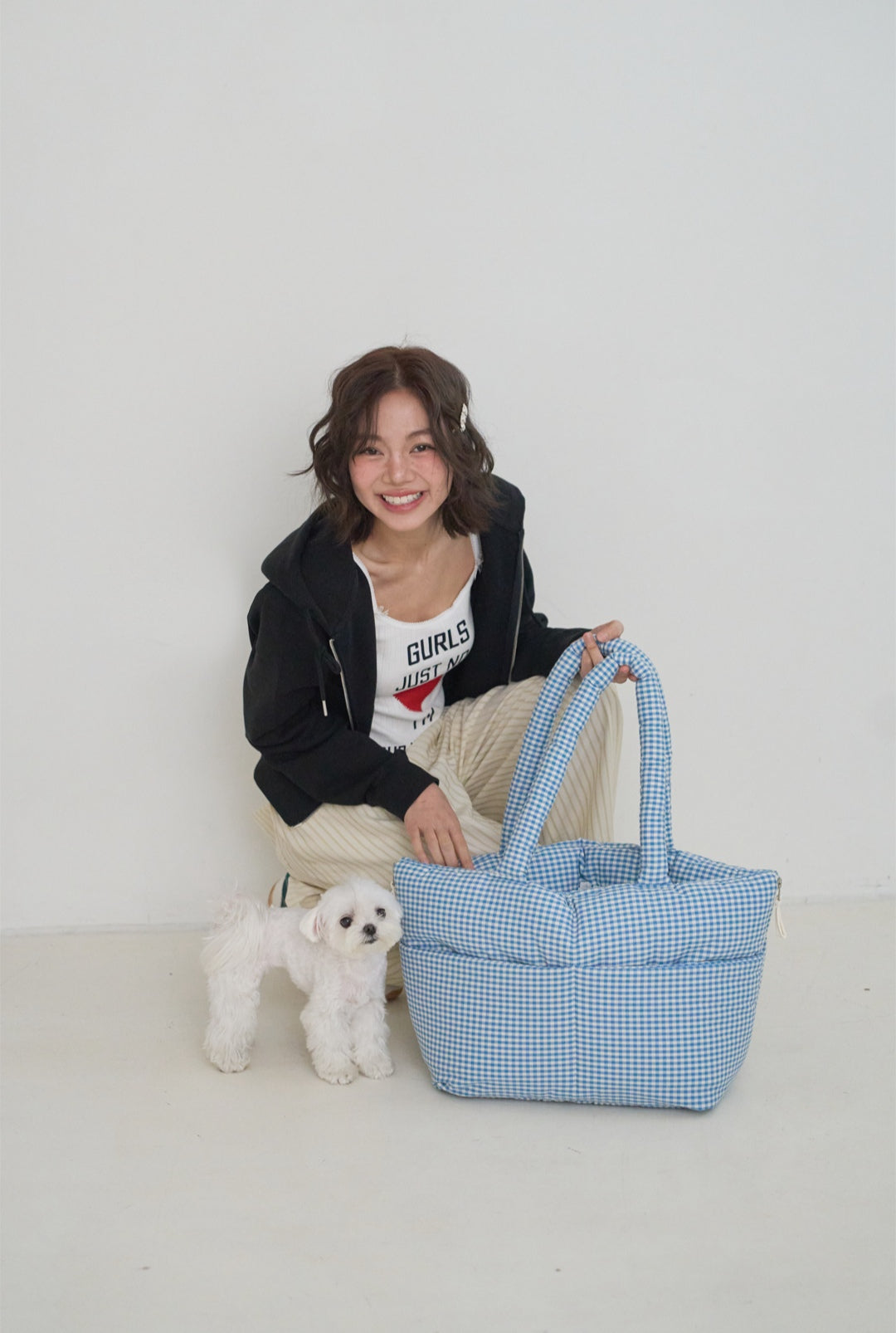 Wide Bag プレイドブルー