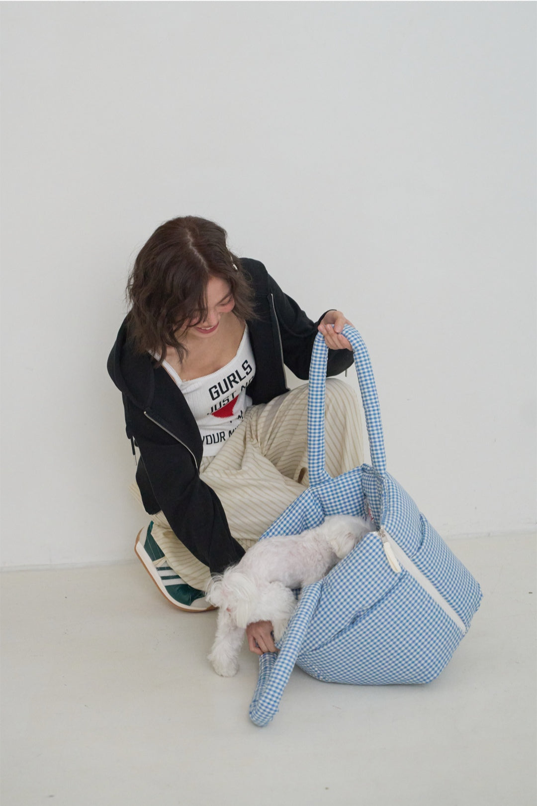 Wide Bag プレイドブルー