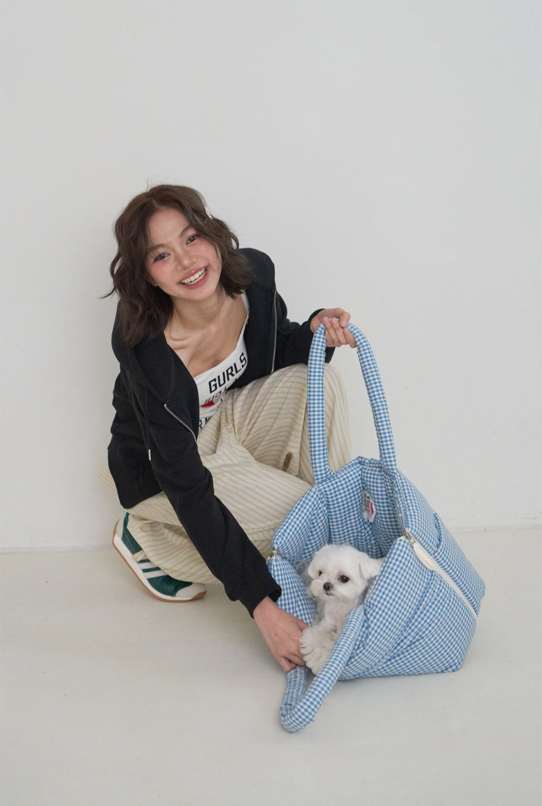 Wide Bag プレイドブルー