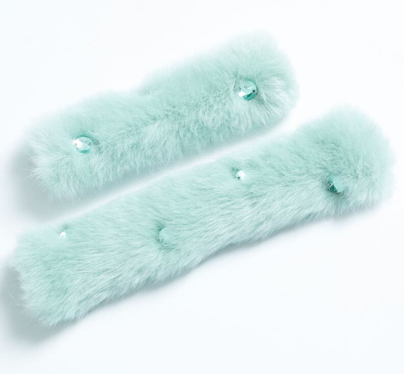即納 Eco Fur Pompom x Swarovski 全2色