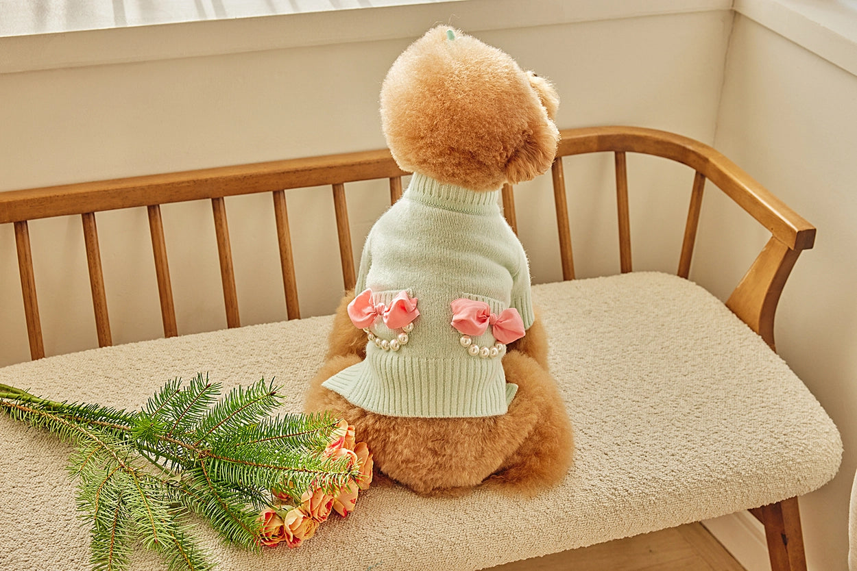 即納 Baby Ribbon Cardigan ミント