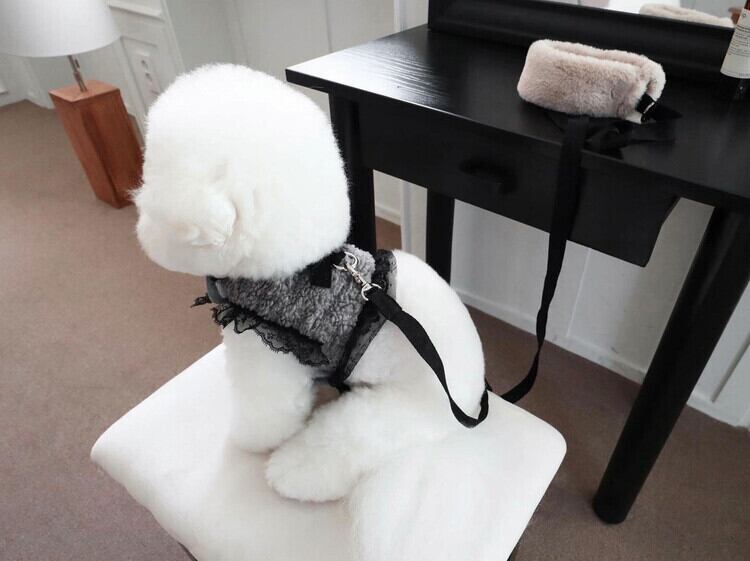 即納 Mink Fur Harness グレー