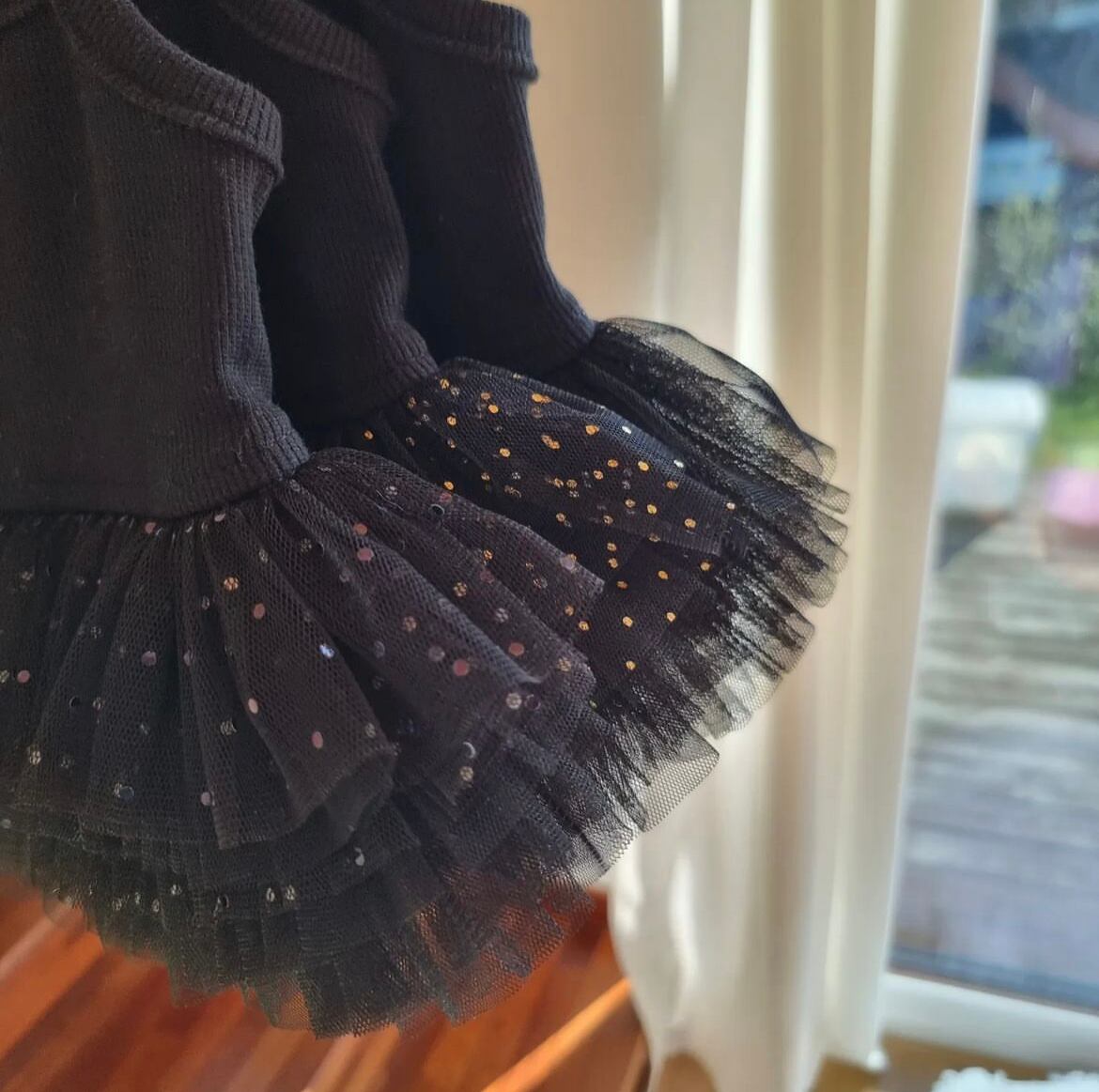 即納 Pure Color Tutu ブラックスパンコール