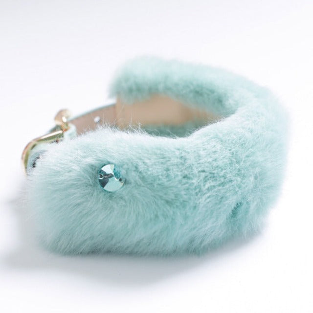 即納 Eco Fur Pompom x Swarovski 全2色