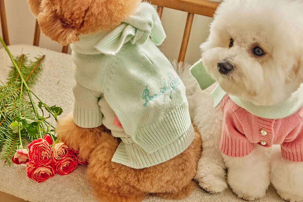 即納 Baby Ribbon Cardigan ミント