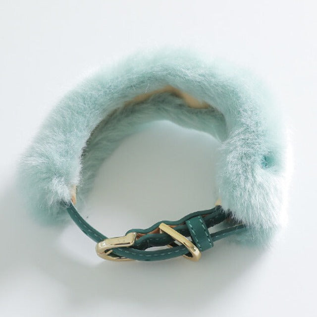 即納 Eco Fur Pompom x Swarovski 全2色