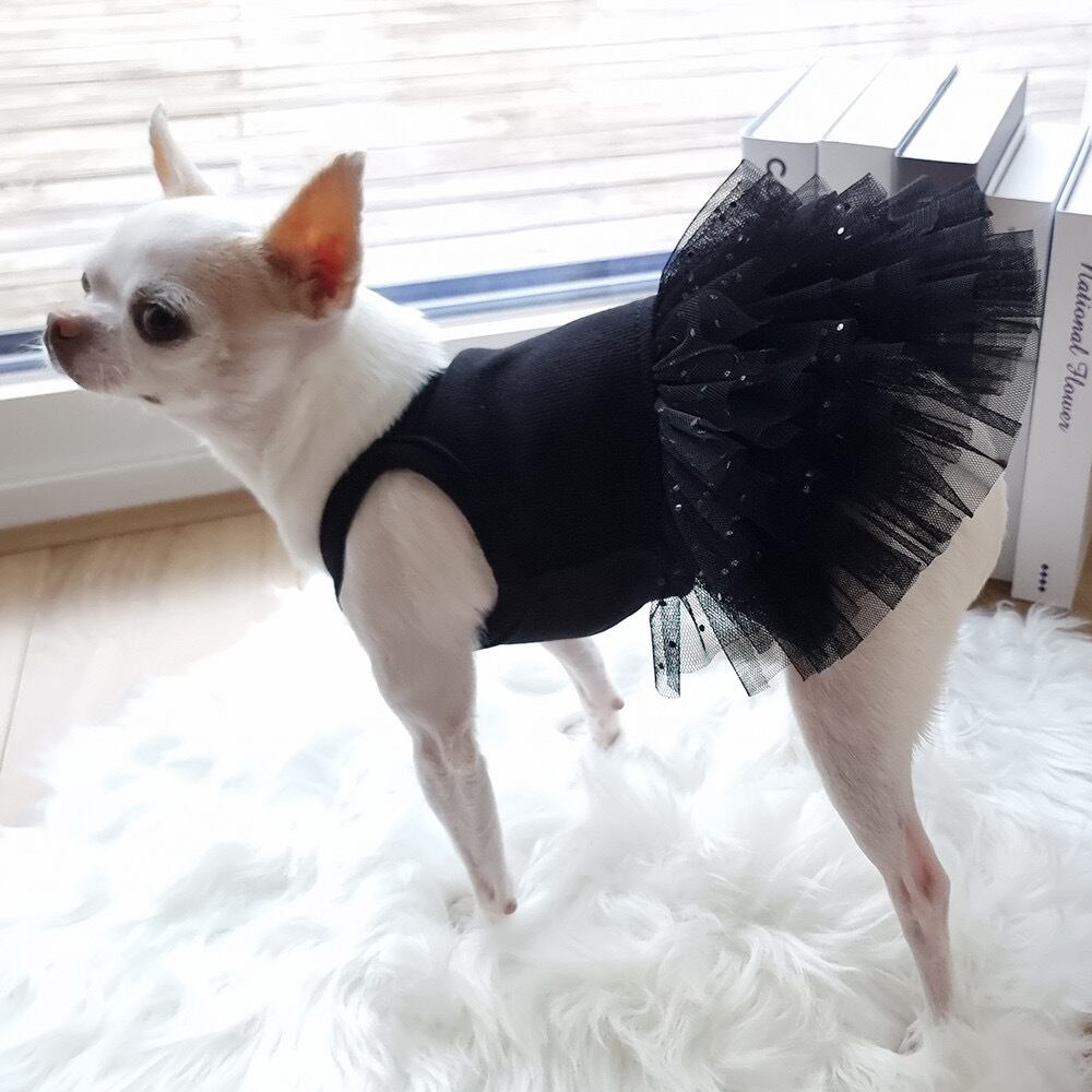 即納 Pure Color Tutu ブラックスパンコール