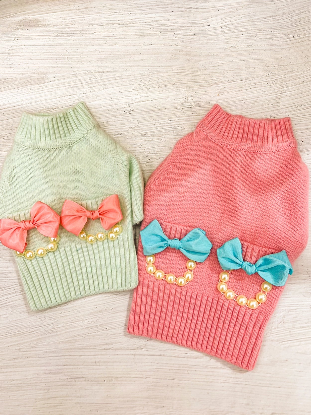 即納 Baby Ribbon Cardigan ミント