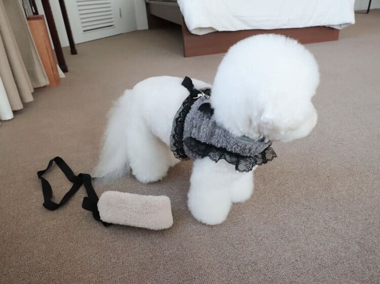 即納 Mink Fur Harness グレー