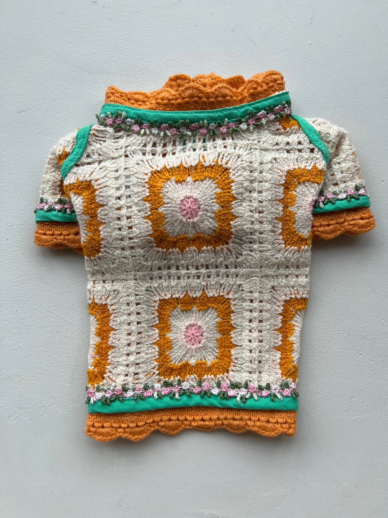 即納 Crochet knit オレンジ