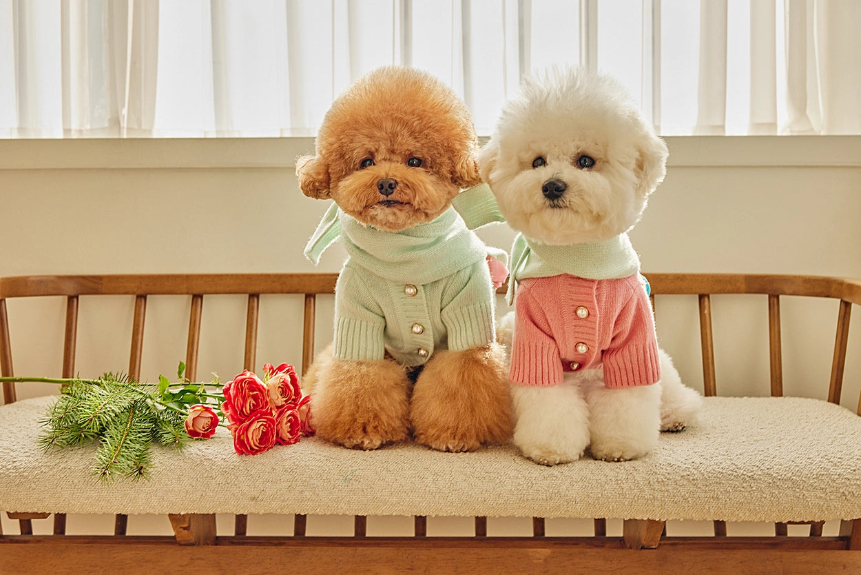 即納 Baby Ribbon Cardigan ミント