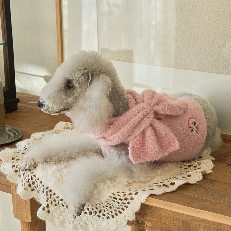 即納 Butterfly Knit Cape ベビーピンク