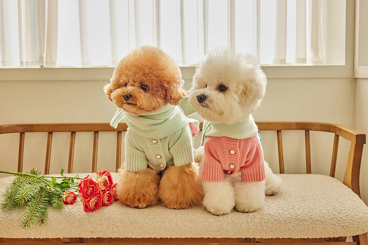 即納 Baby Ribbon Cardigan ミント
