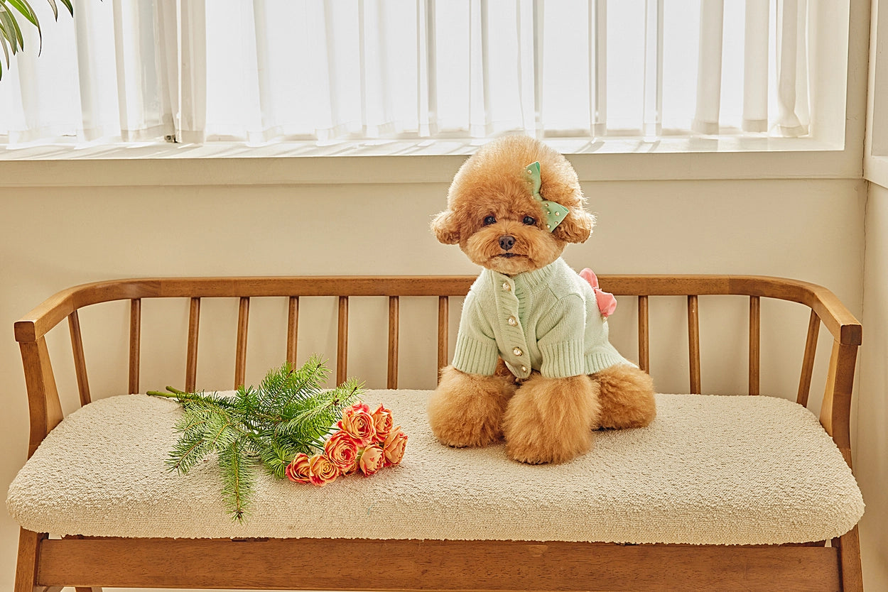 即納 Baby Ribbon Cardigan ミント