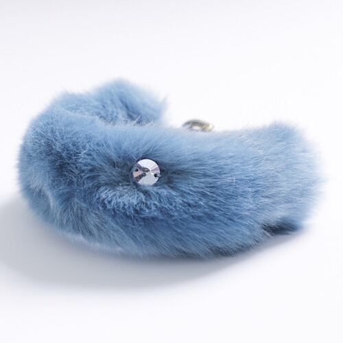 即納 Eco Fur Pompom x Swarovski 全2色