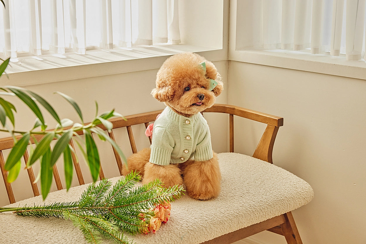 即納 Baby Ribbon Cardigan ミント