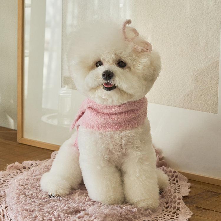 即納 Butterfly Knit Cape ベビーピンク