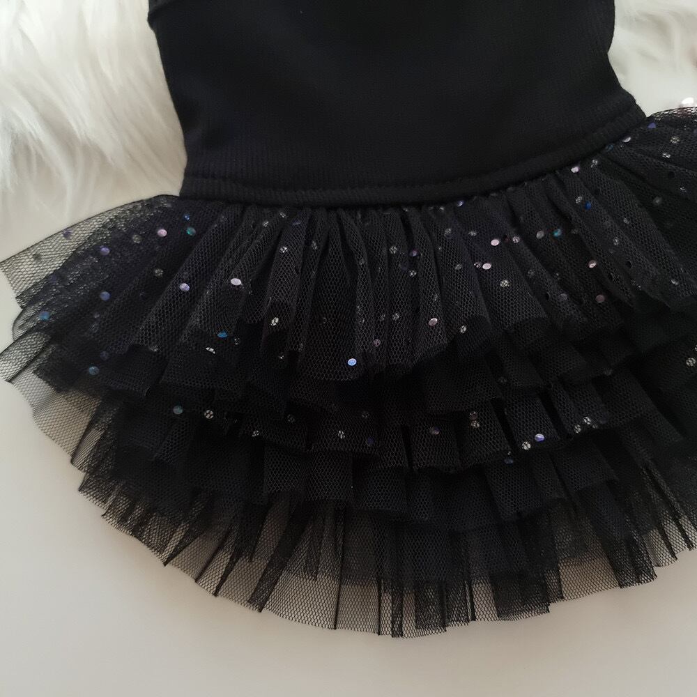 即納 Pure Color Tutu ブラックスパンコール