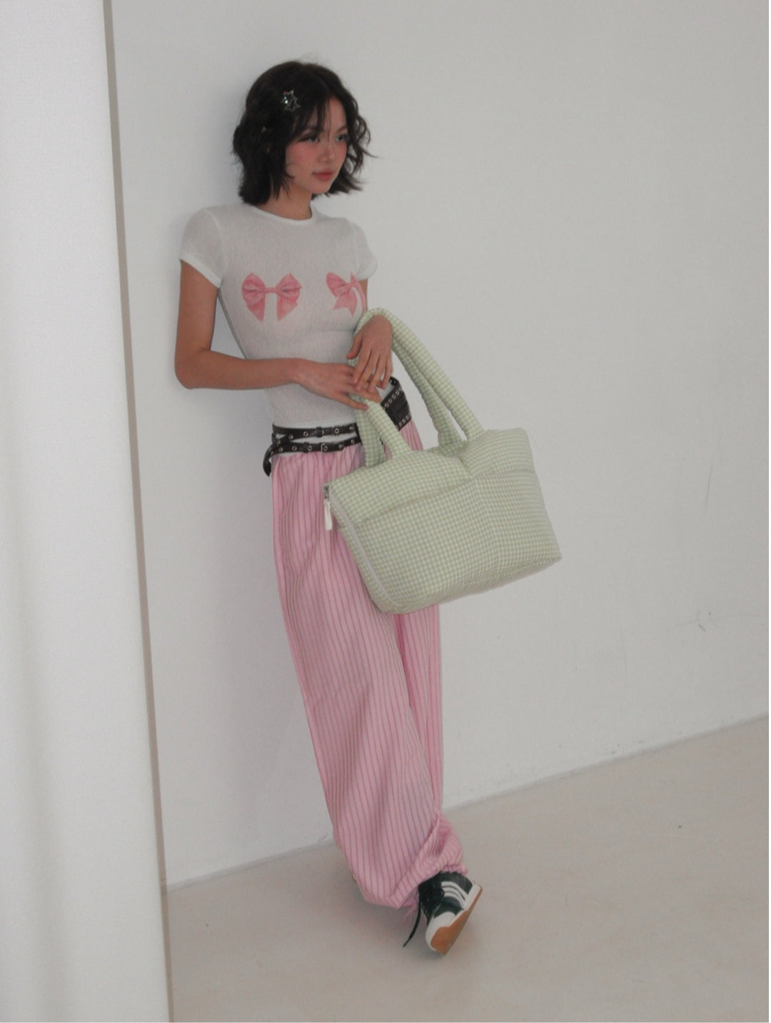 Wide Bag プレイドグリーン
