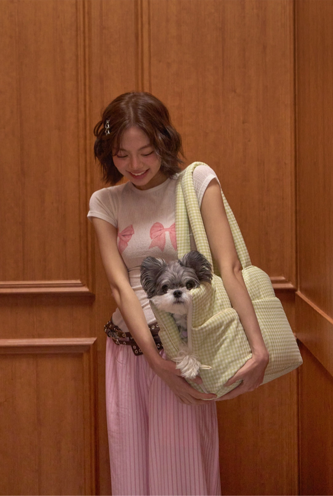 Wide Bag プレイドグリーン