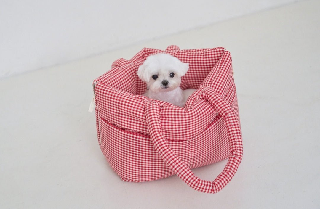 Wide Bag プレイドレッド