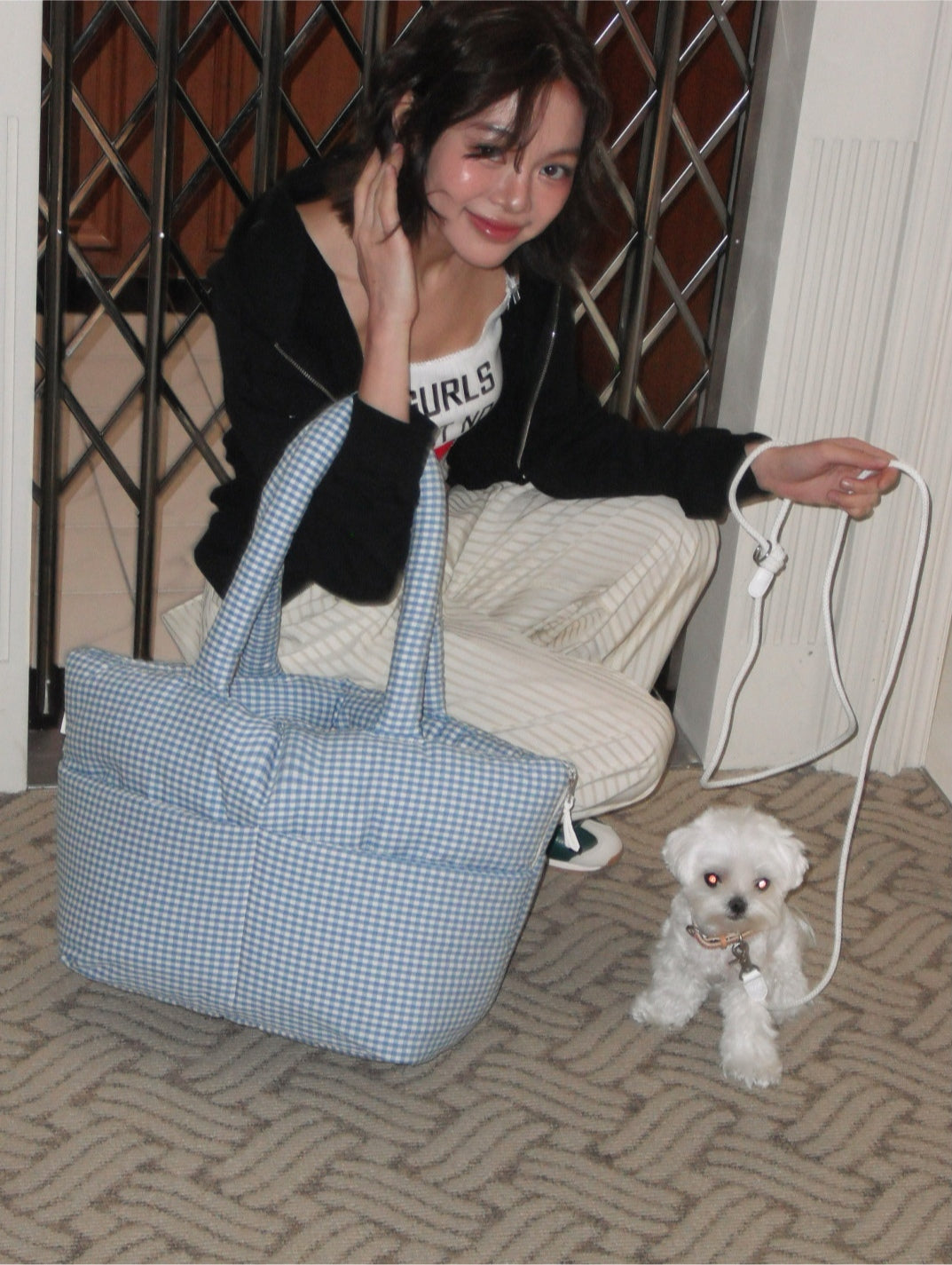 Wide Bag プレイドブルー