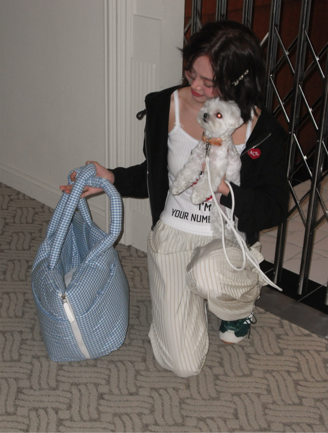 Wide Bag プレイドブルー