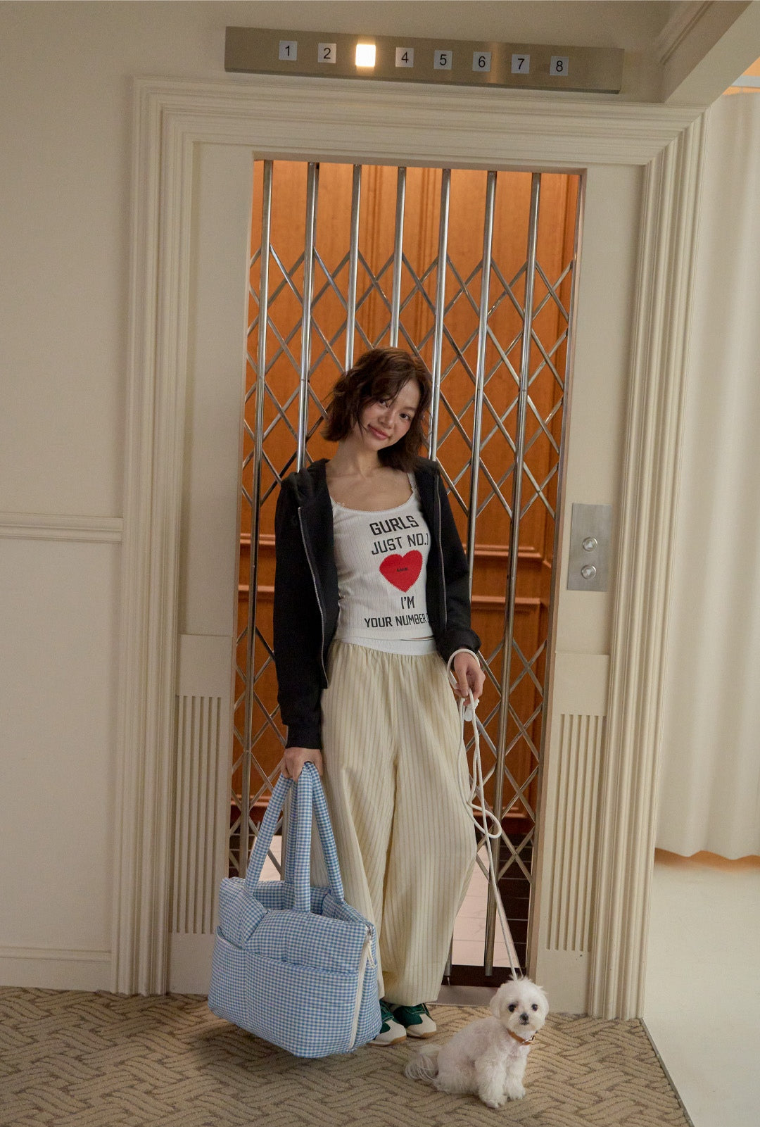 Wide Bag プレイドブルー