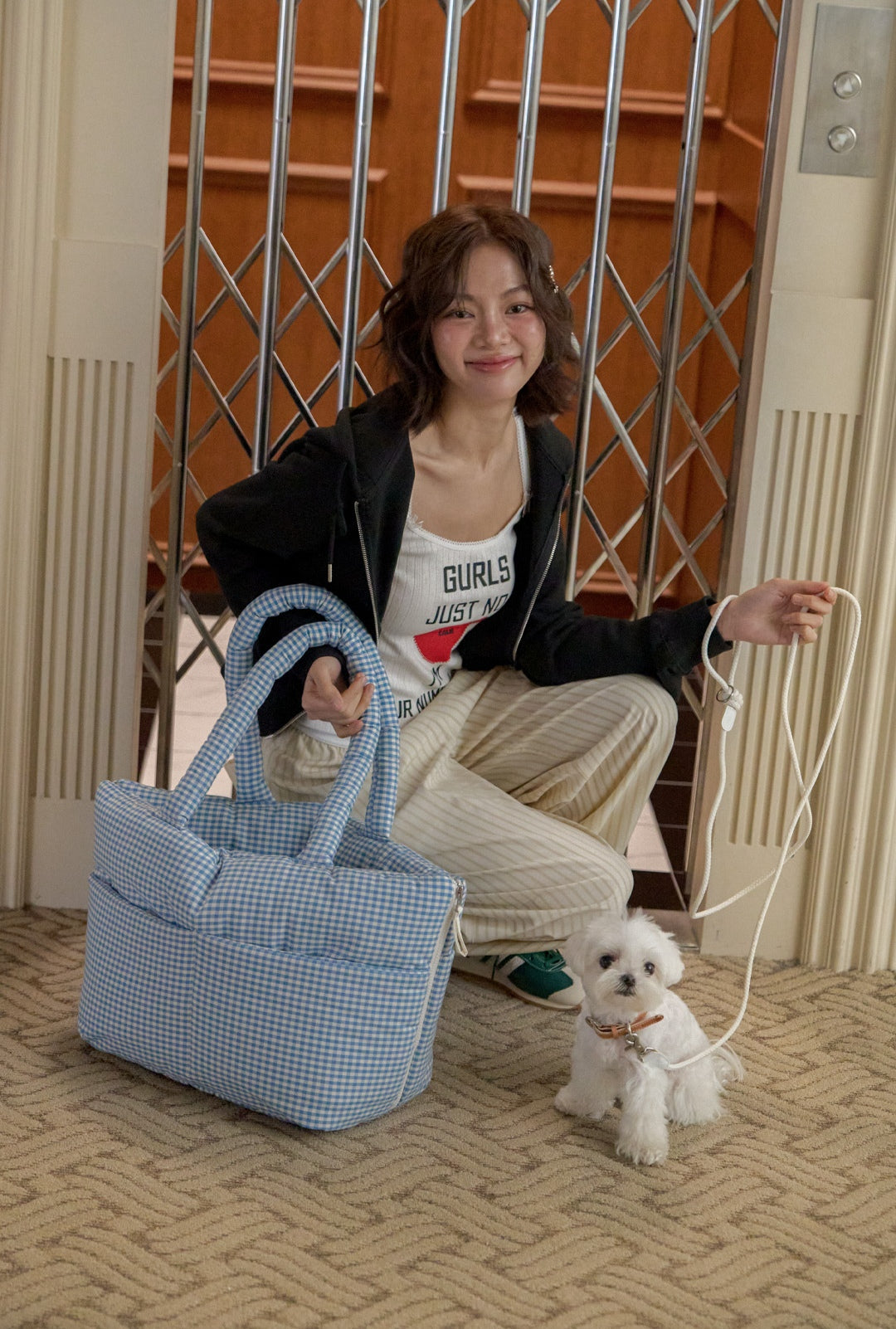 Wide Bag プレイドブルー