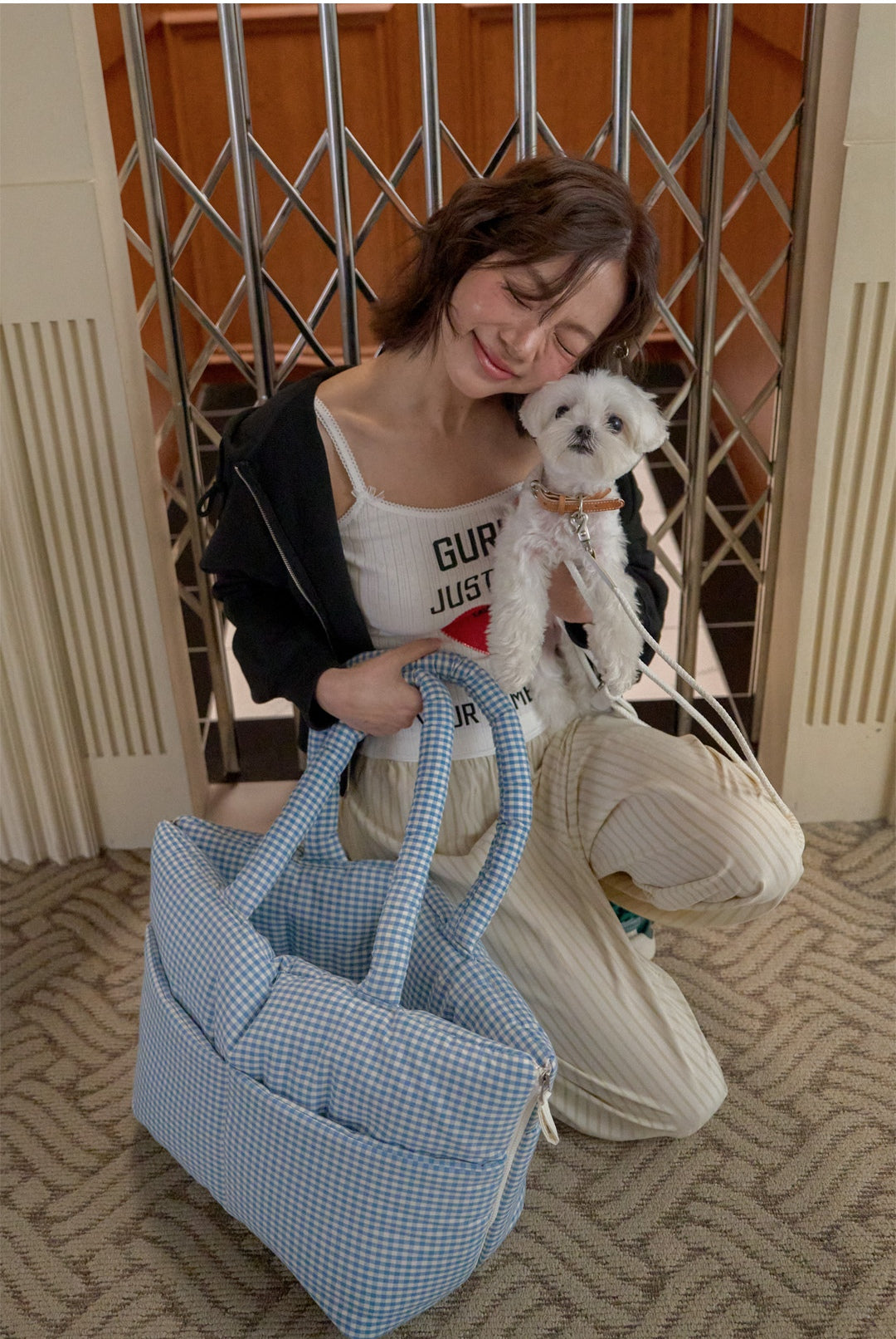 Wide Bag プレイドブルー