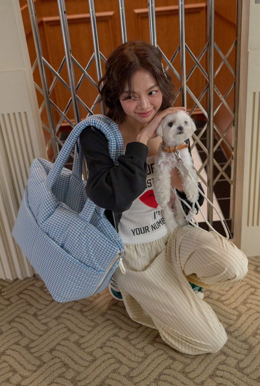 Wide Bag プレイドブルー
