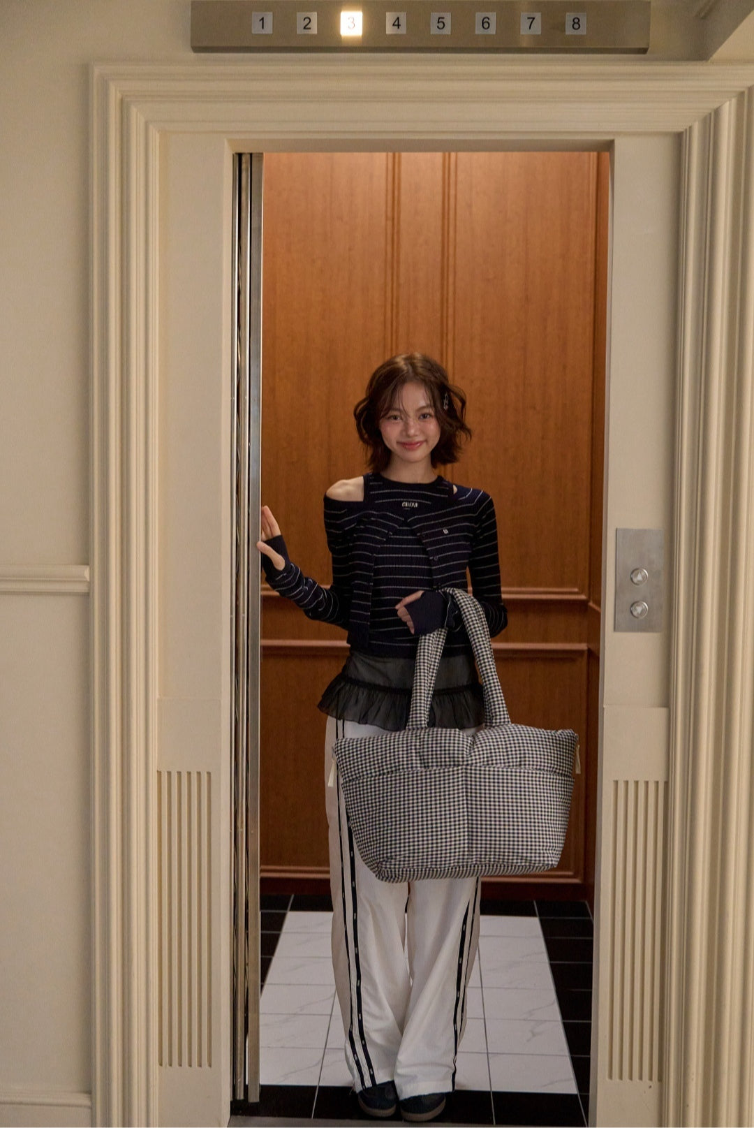Wide Bag プレイドブラック