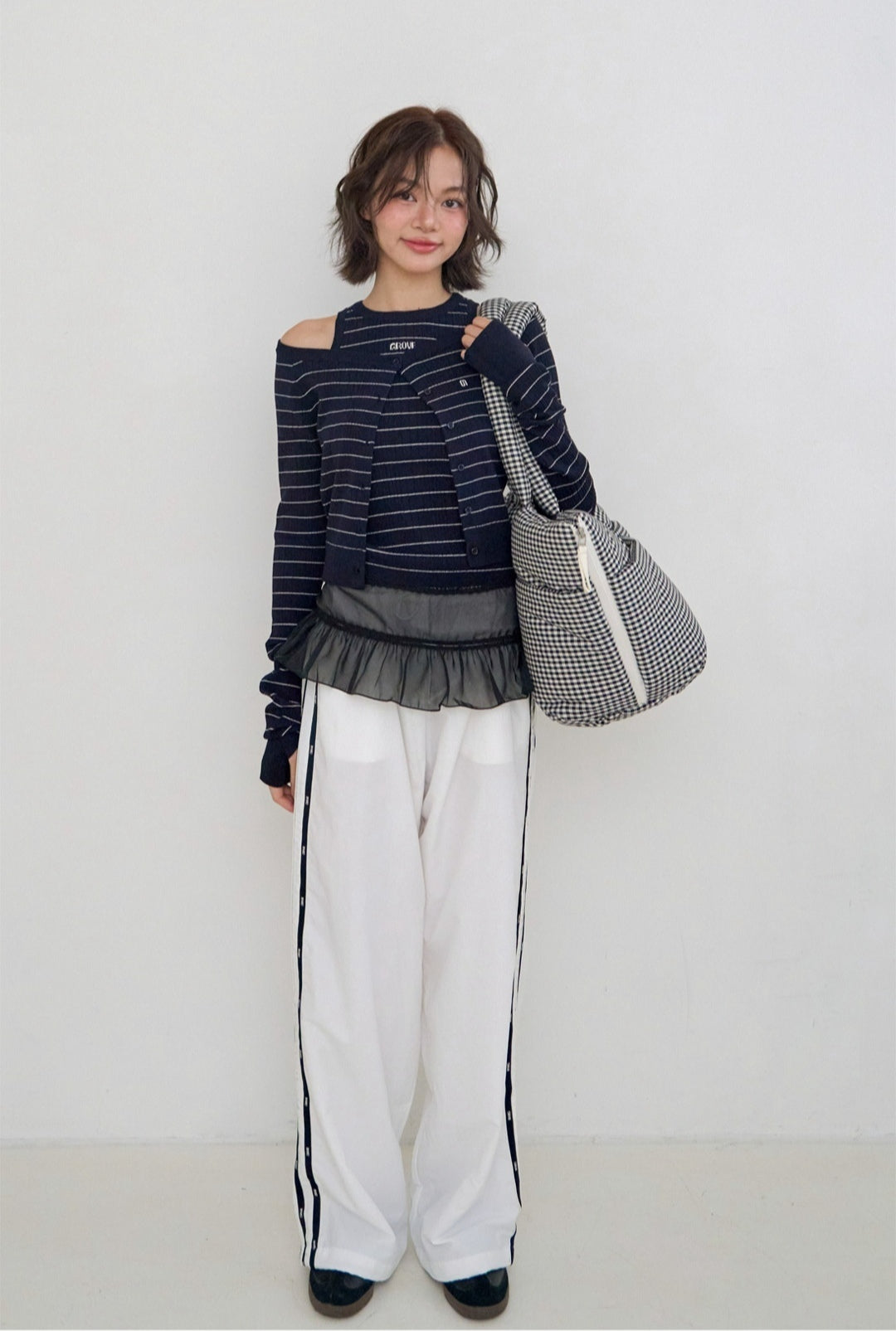 Wide Bag プレイドブラック