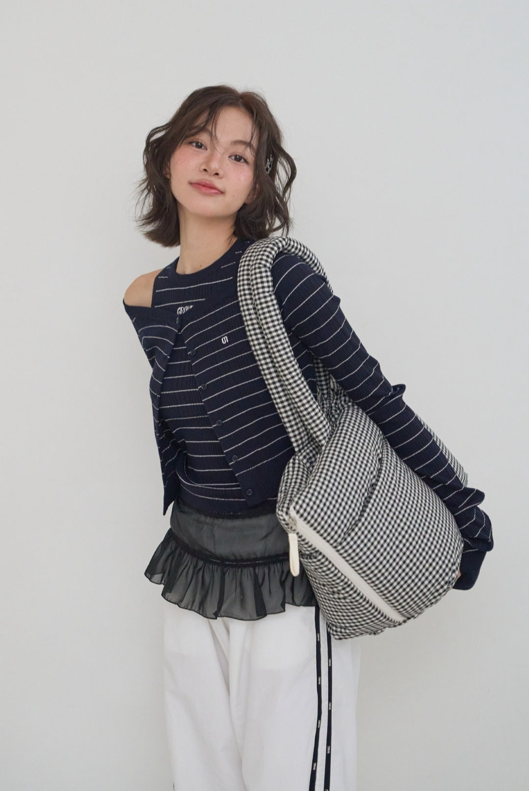 Wide Bag プレイドブラック