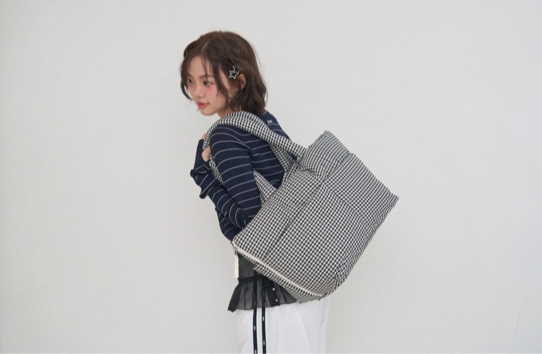 Wide Bag プレイドブラック