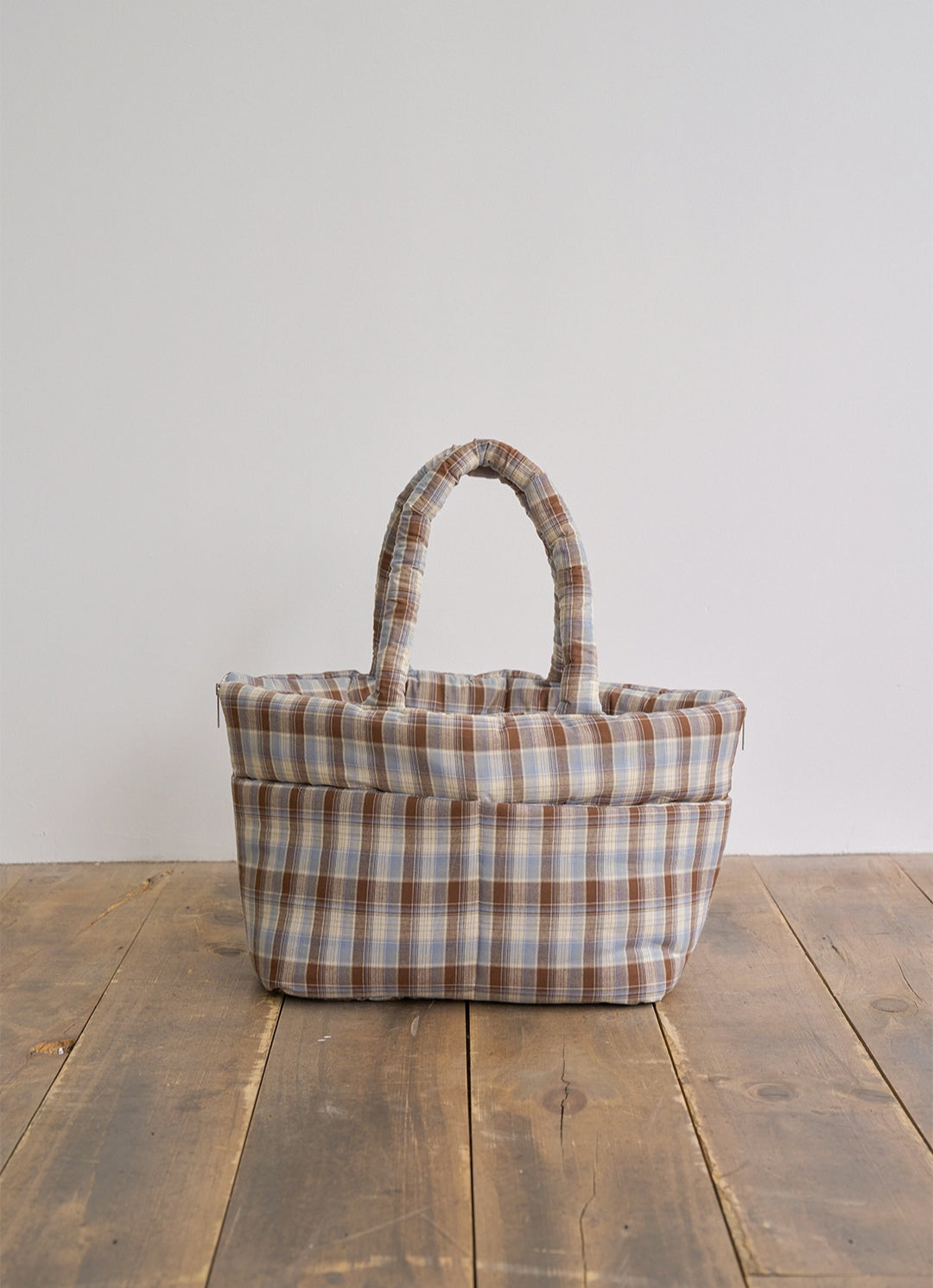 Wide Bag タータンブルー