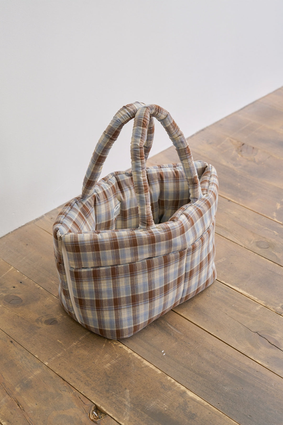 Wide Bag タータンブルー
