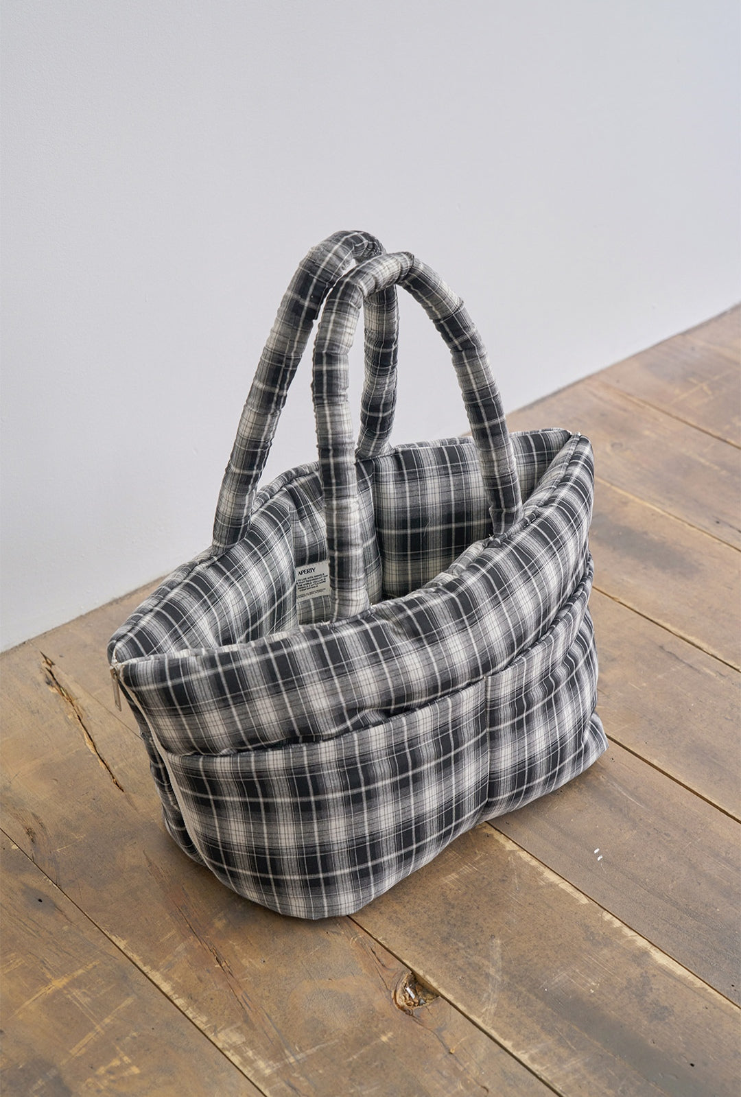 Wide Bag タータンブラック