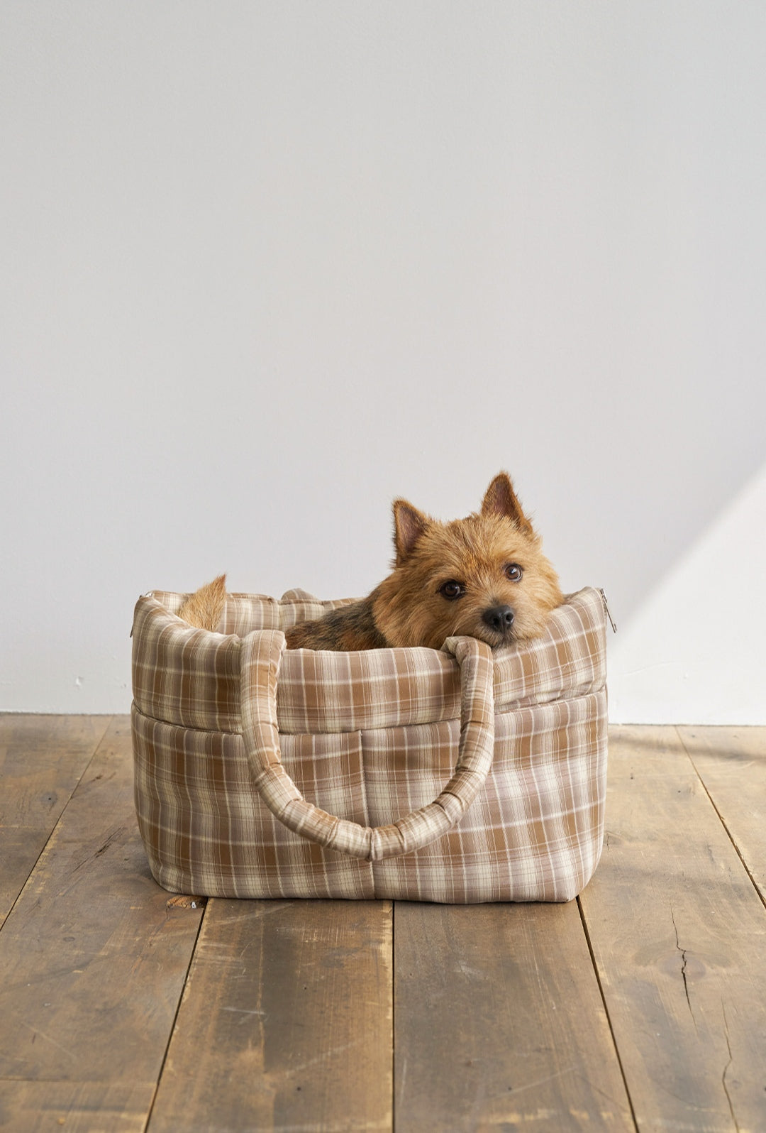 Wide Bag タータンブラウン
