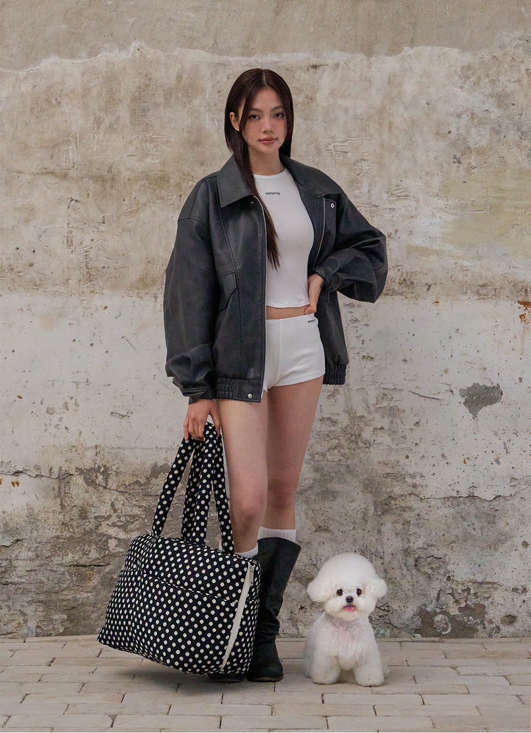 Wide Bag ドットブラック