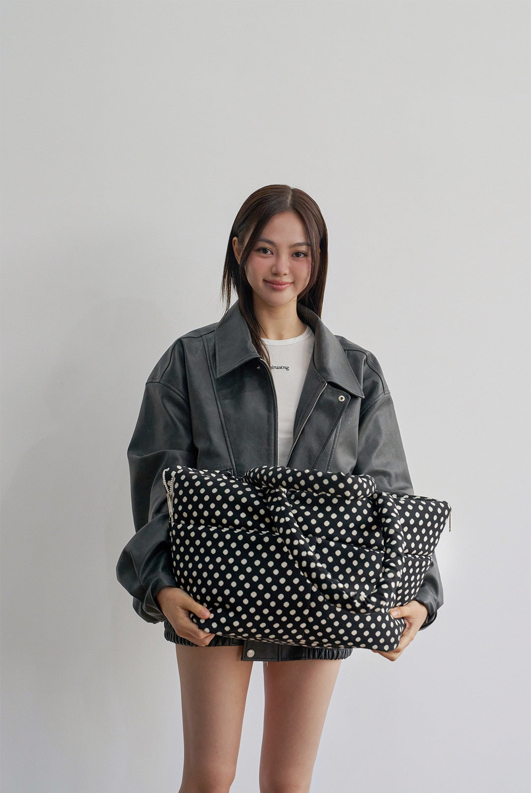 Wide Bag ドットブラック